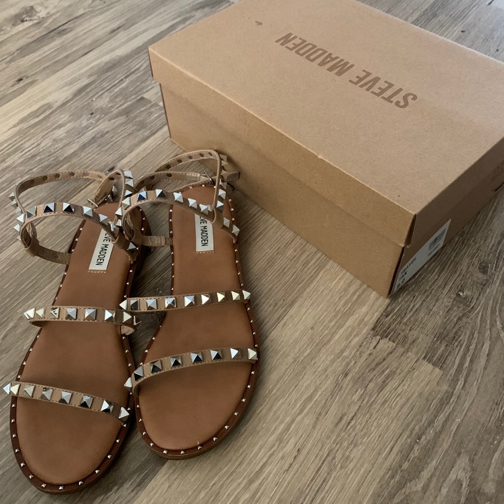 Steve Madden Travel Tan Sandals